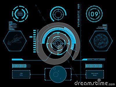 Futuristic user interface HUD Vector Illustration