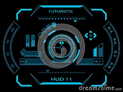 Futuristic user interface HUD Vector Illustration