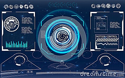 Futuristic user interface. HUD. Vector Illustration