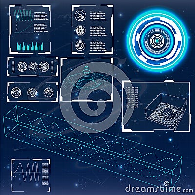 Futuristic user interface. HUD. Vector Illustration