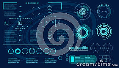 Futuristic virtual graphic touch user interface, HUD Vector Illustration