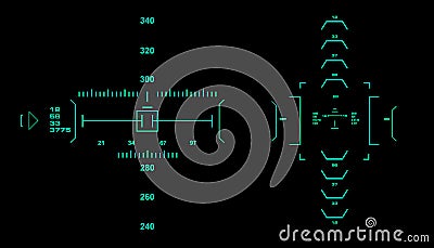 Futuristic virtual graphic touch user interface, HUD Vector Illustration