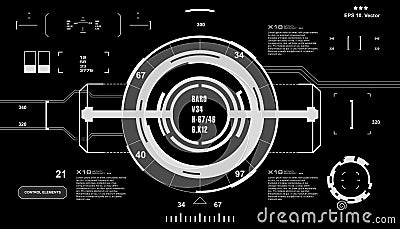 Futuristic virtual graphic touch user interface, HUD Vector Illustration