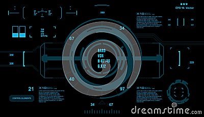 Futuristic virtual graphic touch user interface, HUD Vector Illustration