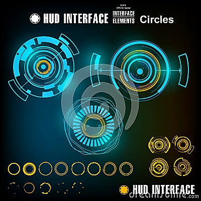 Futuristic virtual graphic touch user interface, HUD Vector Illustration