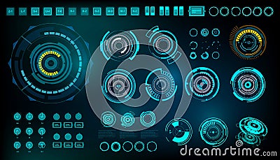 Futuristic virtual graphic touch user interface, HUD Vector Illustration