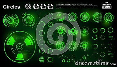 Futuristic virtual graphic touch user interface, HUD Stock Photo