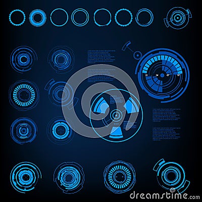 Futuristic virtual graphic touch user interface, HUD Vector Illustration