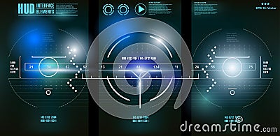 Futuristic virtual graphic touch user interface, target Vector Illustration