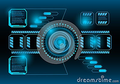 Futuristic virtual graphic touch user interface, target Vector Illustration