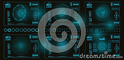 Futuristic virtual graphic touch user interface, target Vector Illustration