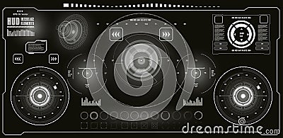 Futuristic virtual graphic touch user interface, target Vector Illustration