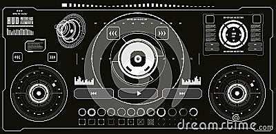 Futuristic virtual graphic touch user interface, target Vector Illustration