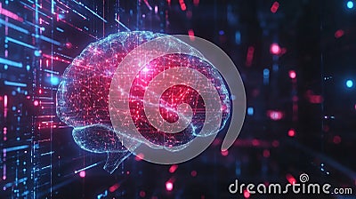 Futuristic vision illuminated brain showing advanced ai neural networks and technology integration Stock Photo