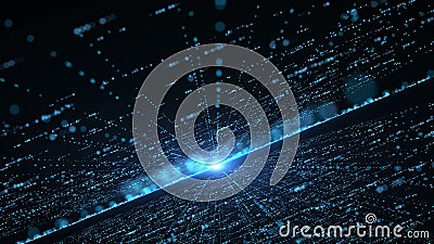 Futuristisch groot gegevensinformatietechnologie concept Motie grafisch voor abstract datacentrum, blokketen stock illustratie Futuristisch groot gegevensinformatietechnologie concept Motie grafisch voor abstract datacentrum, blokketen stock illustratie