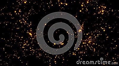Futuristisch van big bang, shockgolfdeeltjes ontploffen gouden licht in de 3D-weergave van ruimteanimatie vector illustratie Futuristisch van big bang, shockgolfdeeltjes ontploffen gouden licht in de 3D-weergave van ruimteanimatie vector illustratie