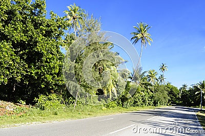 Fuvahmulah developed road Stock Photo