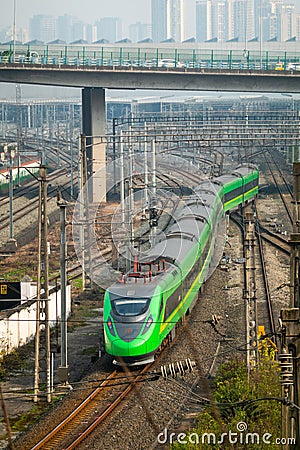 Fuxing High-speed rail in Chongqingï¼Œ China Editorial Stock Photo