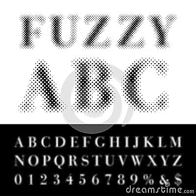 Fuzzy abc Vector Illustration