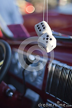 Fuzzy Dice Stock Photo