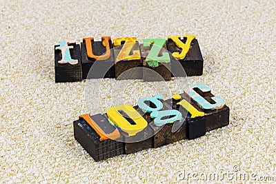 Fuzzy logic abstract communication decision unusual idea theory Stock Photo