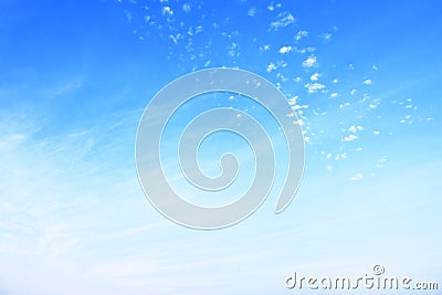 fuzzy and soft clouds on blue sky Stock Photo