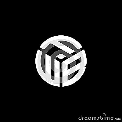 FWB letter logo design on black background. FWB creative initials letter logo concept. FWB letter design Vector Illustration