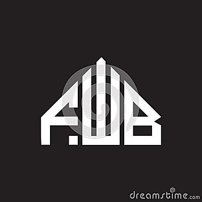 FWB letter logo design on black background. FWB creative initials letter logo concept. FWB letter design Vector Illustration