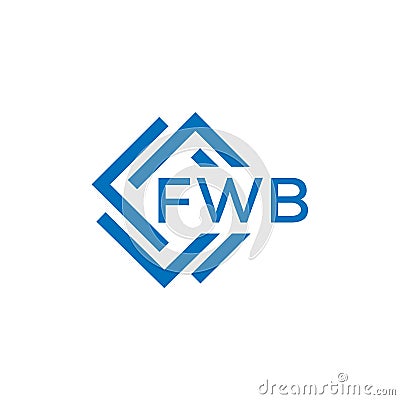 FWB letter logo design on white background. FWB creative circle letter logo . FWB letter design Vector Illustration