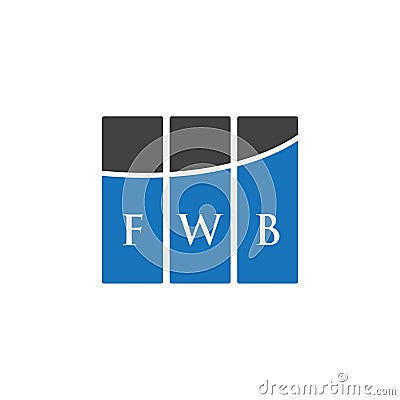 FWB letter logo design on WHITE background. FWB creative initials letter logo concept. FWB letter design Vector Illustration