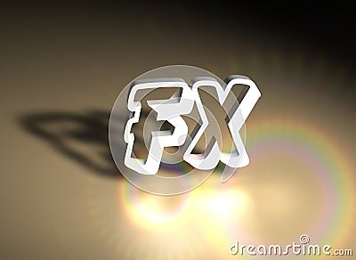 FX logo background Cartoon Illustration