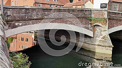 Fye Bridge, River Wensum, Norwich, Norfolk, England Editorial Stock Photo