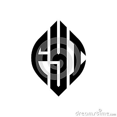 FYI circle letter logo design with circle and ellipse shape. FYI ellipse letters with typographic style. The three initials form a Vector Illustration