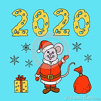 New Year 2020 Vector Illustration