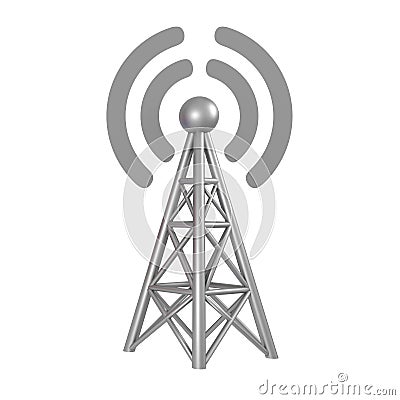 5G,4G,3G base transceiver station Wi-Fi on isolated white background. 3d rendering Stock Photo