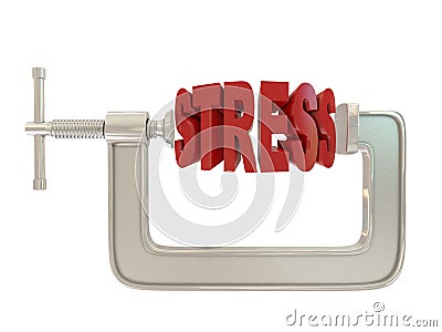 G clamp and text Stress Stock Photo