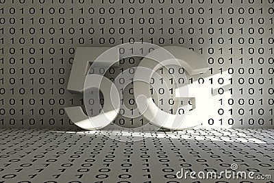 5G conceptual room Cartoon Illustration