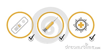 3G Covid-19 rules in Germany tested vaccinated and recovered Vector Illustration