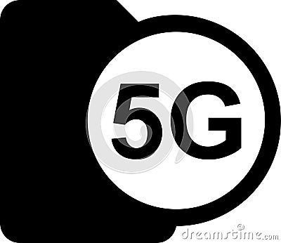5 g icon. Signal bar 5g icon vector. 5G technology. 5G internet network vector high speed mobile net technology Vector Illustration