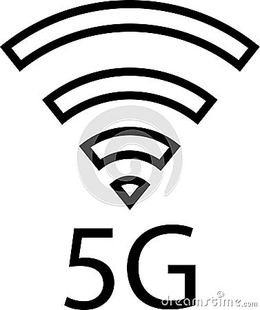 5 g icon. Signal bar 5g icon vector. 5G technology. 5G internet network vector high speed mobile net technology Vector Illustration