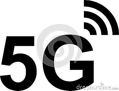 5 g icon. Signal bar 5g icon vector. 5G technology. 5G internet network vector high speed mobile net technology Vector Illustration
