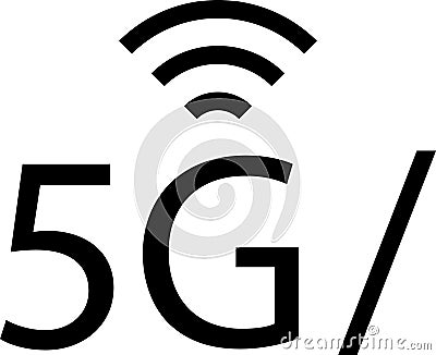 5 g icon. Signal bar 5g icon vector. 5G technology. 5G internet network vector high speed mobile net technology Vector Illustration