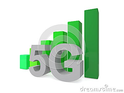 5G illustrated sign Stock Photo