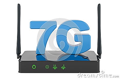 7G internet concept. 3D rendering Stock Photo