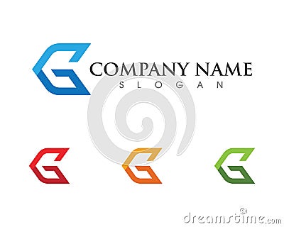 G Letter Logo Template design Cartoon Illustration