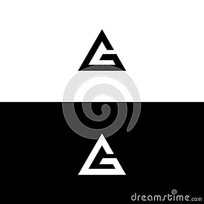 G Letter Triangle Logo Template Illustration Design. Logo design for letter G Vector Illustration
