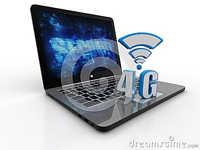 Mobile telecommunication cellular high speed data connection business concept. 3d render Stock Photo