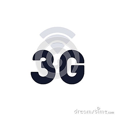3g network connection flat icon Vector Illustration
