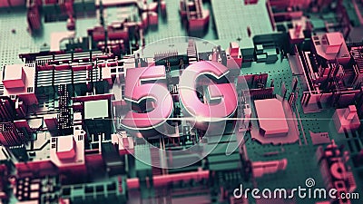 5G network fast wireless system background Stock Photo