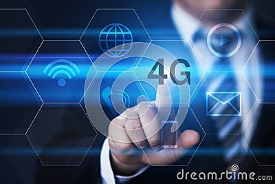 4G Network Internet Mobile Wireless Business concept Stock Photo